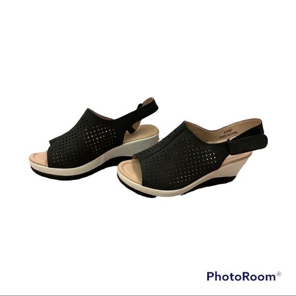 Jeossy Woman’s Platform Black sandal size 7 - Picture 2 of 3